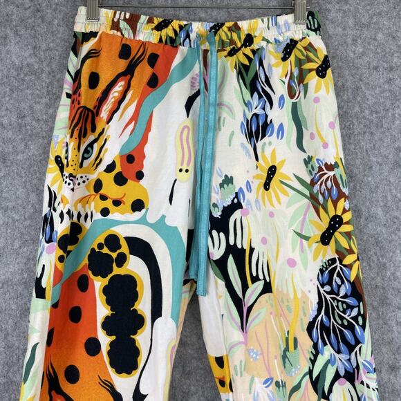 Anthropologie Marcos Navarro Flannel Sleep PJ Pants Womens Small Lounge Artsy - Picture 3 of 14